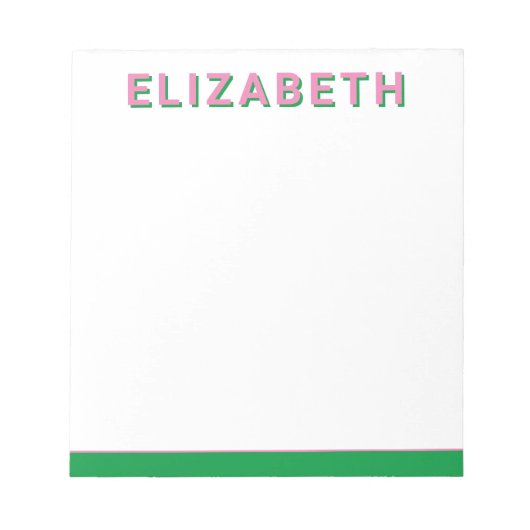 ノテ名門私立校風のパーソナライズされたッモダンプ ノートパッド (正面)