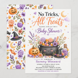 ノトリックオールトリーツハロウィンベイビーシャワー 招待状