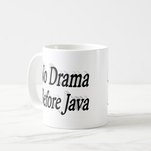 ノドラマ引用文ハーフ文字 コーヒーマグカップ (正面左)
