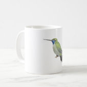 ノド藍山宝石ハチドリ鳥の種類 コーヒーマグカップ (正面左)