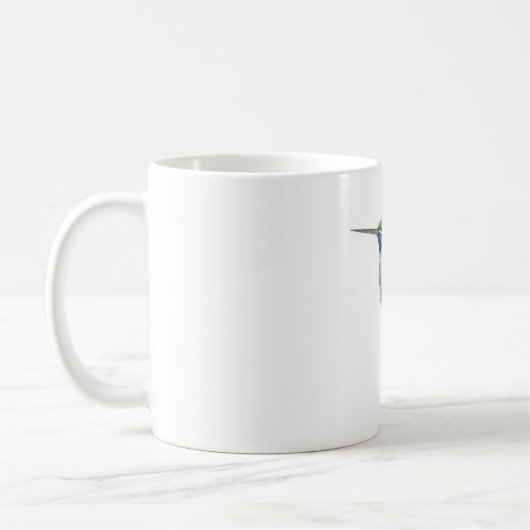 ノド藍山宝石ハチドリ鳥の種類 コーヒーマグカップ (左)