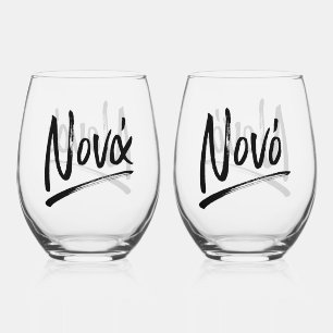 ノナとノノノギリシャの女神スタイリッシュ父 ステムなしワイングラス