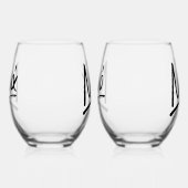 ノナとノノノギリシャの女神スタイリッシュ父 ステムなしワイングラス (左)