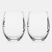 ノナとノノノギリシャの女神スタイリッシュ父 ステムなしワイングラス (右)