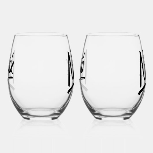 ノナとノノノギリシャの女神スタイリッシュ父 ステムなしワイングラス (右)