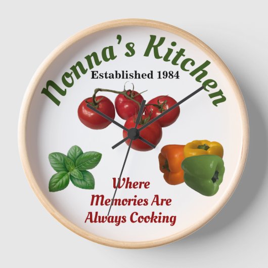 ノナの台所の壁 壁時計 (正面)