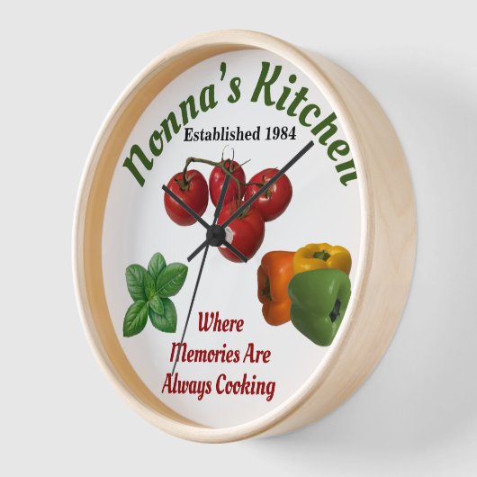 ノナの台所の壁 壁時計 (傾斜)