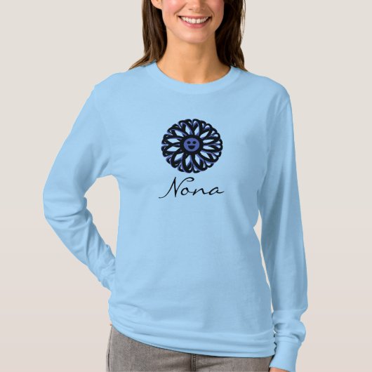 ノナの笑顔の花のシャツ Tシャツ (正面)