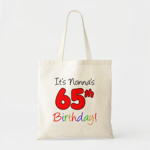 ノナの65番目の誕生日おもしろいとカラフルトート トートバッグ