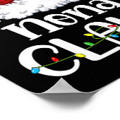 ノナクロースサンタハットクリスマスライトクリスマスファミリー ポスター (角)