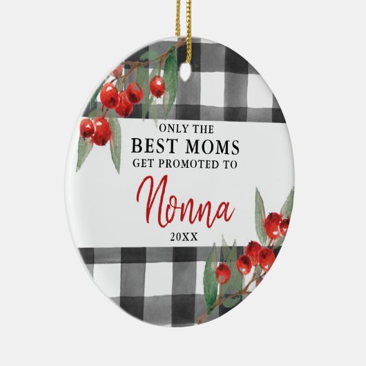 ノナ最高のーに昇格するのはママだけパーソナライズされた セラミックオーナメント (右)