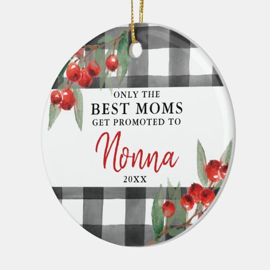 ノナ最高のーに昇格するのはママだけパーソナライズされた セラミックオーナメント (左)