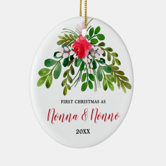 ノナ・ノノパーソナライズされたノとして最初のクリスマスイタリアン セラミックオーナメント (右)