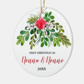 ノナ・ノノパーソナライズされたノとして最初のクリスマスイタリアン セラミックオーナメント (左)