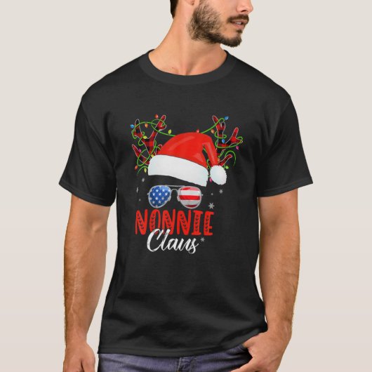 ノニークローストナカイSanta Messy Bunクリスマスファ Tシャツ (正面)