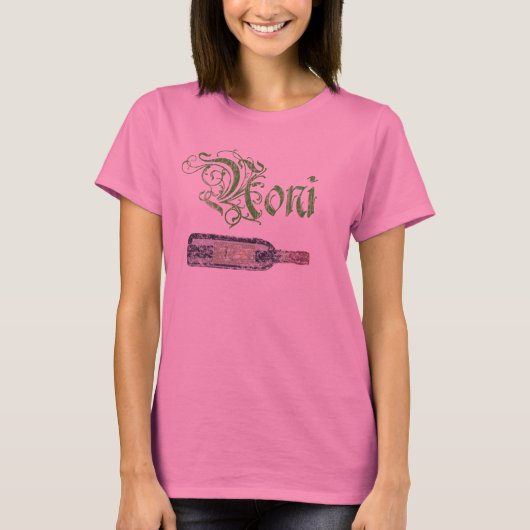 ノニ ワインボトル 長袖シャツ Tシャツ (正面)