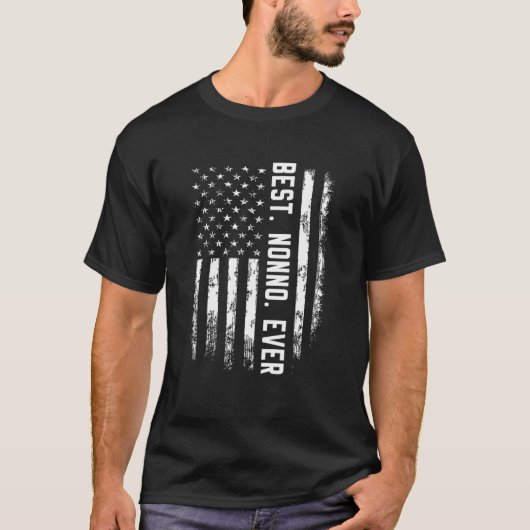 ノノ最高のノエバアメリカ国旗のギフト男性へ父の Tシャツ (正面)