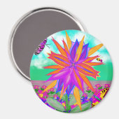 ノバすごいオーキッドバイパワーフラワー マグネット (正面/裏面)