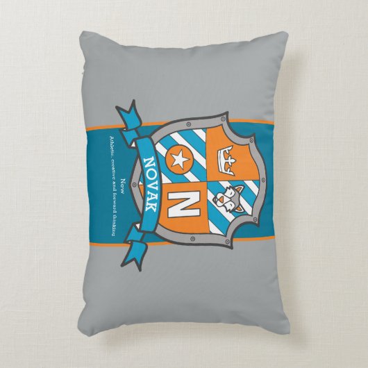 ノバクまたは手紙N少年の名前は子供のカスタム意味 アクセントクッション (正面(垂直))