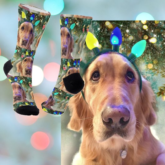 ノバザゴールデンレトリバーのクリスマスクルーソックス ソックス