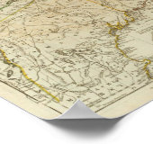 ノバスコシアとケープブレトン島の新しい地図 ポスター (角)