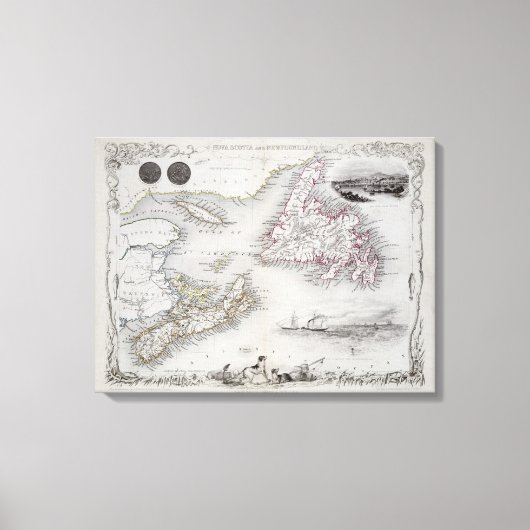 ノバスコシアとニューファンドランド,連続世界産 キャンバスプリント (正面)