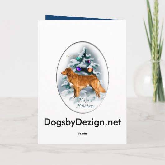 ノバスコシアのアヒルの鳴るレトリーバーのクリスマスのギフト シーズンカード (裏面)