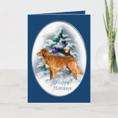 ノバスコシアのアヒルの鳴るレトリーバーのクリスマスのギフト シーズンカード (正面)