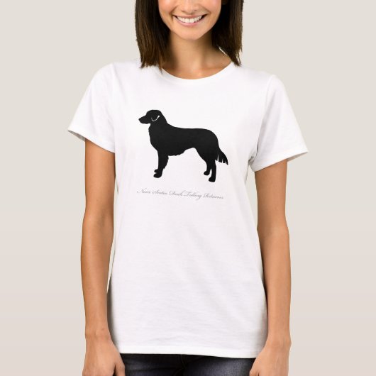 ノバスコシアのアヒルの鳴るレトリーバーのTシャツ(黒) Tシャツ (正面)