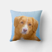 ノバスコシアのアヒルの鳴るレトリーバー犬の絵画 クッション (裏面)