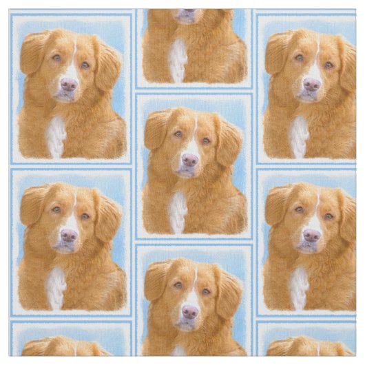 ノバスコシアのアヒルの鳴るレトリーバー犬の絵画 ファブリック (見本)