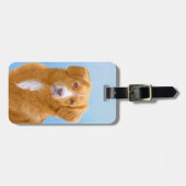 ノバスコシアのアヒルの鳴るレトリーバー犬の絵画 ラゲッジタグ (正面横)