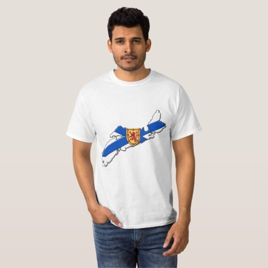 ノバスコシアのシャツハリファックスシャツノバスコシアの地図 Tシャツ (正面フル)