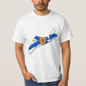 ノバスコシアのシャツハリファックスシャツノバスコシアの地図 Tシャツ (正面)