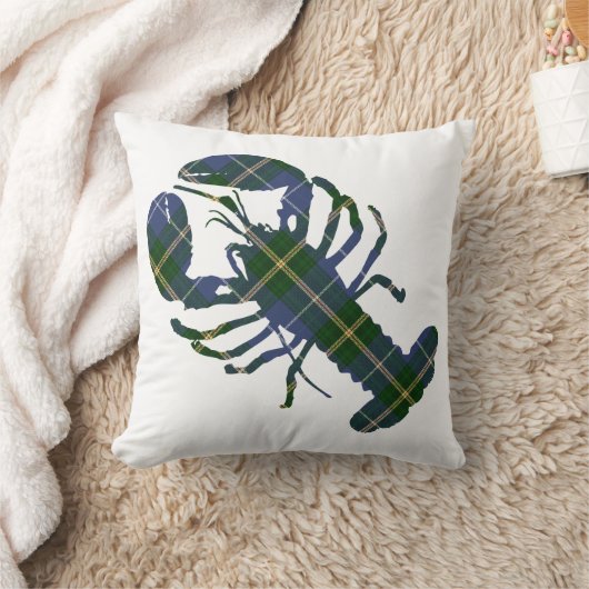 ノバスコシアのタータンチェック格子縞の装飾者のロブスターの枕 クッション (ブランケット)