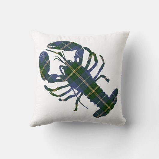 ノバスコシアのタータンチェック格子縞の装飾者のロブスターの枕 クッション (裏面)