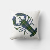 ノバスコシアのタータンチェック格子縞の装飾者のロブスターの枕 クッション (正面)