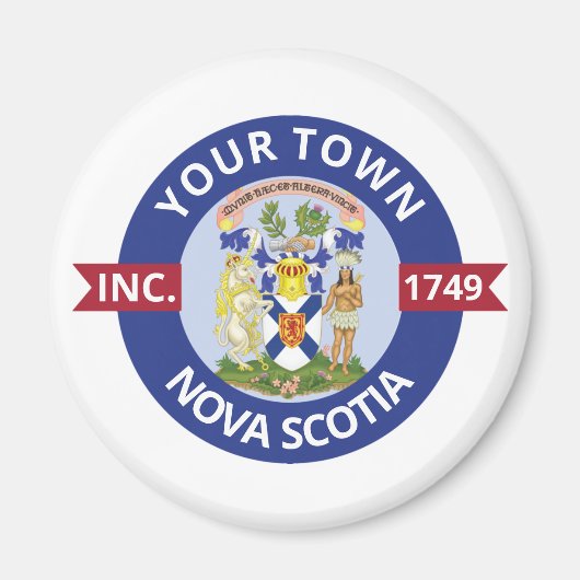 ノバスコシアの場所 – パーソナライズされた マグネット (正面)