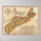 ノバスコシアの教会の鉱物地図 ポスター (正面)