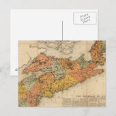 ノバスコシアの教会の鉱物地図 ポストカード (正面/裏面)