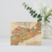 ノバスコシアの教会の鉱物地図 ポストカード (スタンド正面)