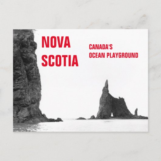 ノバスコシアカナダの海プレイグラウンドヴィンテージポスト ポストカード (正面)