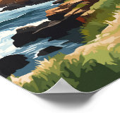 ノバスコシアカナダトラベルアートヴィンテージ ポスター (角)