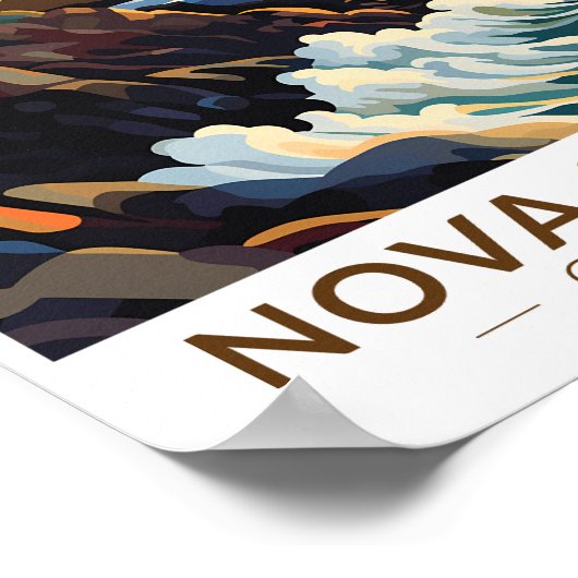 ノバスコシアカナダライトハウストラベルアートヴィンテージ ポスター (角)