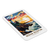 ノバスコシアカナダライトハウストラベルアートヴィンテージ マグネット (右側)