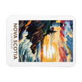 ノバスコシアカナダライトハウストラベルアートヴィンテージ マグネット (横)