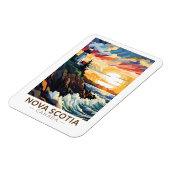 ノバスコシアカナダライトハウストラベルアートヴィンテージ マグネット (左側)