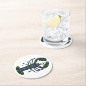 ノバスコシアタータンチェックロブスターパルプボードドリンクコースター ラウンドペーパーコースター (インサイチュ)