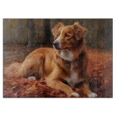 ノバスコシアダックテリアイン紅葉秋 カッティングボード (正面)