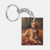 ノバスコシアダックテリアイン紅葉秋 キーホルダー (正面左)